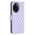 For Honor 100 Pro Diamond Lattice Wallet Flip Leather Phone Case(Purple)