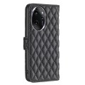 For Honor 100 Pro Diamond Lattice Wallet Flip Leather Phone Case(Black)