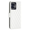 For Honor 100 Diamond Lattice Wallet Flip Leather Phone Case(White)