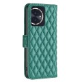 For Honor 100 Diamond Lattice Wallet Flip Leather Phone Case(Green)