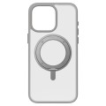 For iPhone 15 Pro Max MOMAX Magsafe Magnetic Metal Rotating Holder Phone Case(Grey)