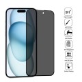 For iPhone 15 Pro / 15 25pcs Full Cover Anti-spy Silk Screen Tempered Glass Film