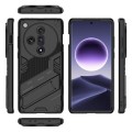 For OPPO Find X7 5G Punk Armor 2 in 1 PC + TPU Phone Case with Holder(Black)