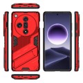 For OPPO Find X7 5G Punk Armor 2 in 1 PC + TPU Phone Case with Holder(Red)