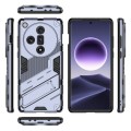 For OPPO Find X7 5G Punk Armor 2 in 1 PC + TPU Phone Case with Holder(Grey)