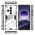 For OPPO Find X7 5G Punk Armor 2 in 1 PC + TPU Phone Case with Holder(White)