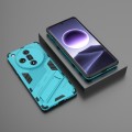 For OPPO Find X7 5G Punk Armor 2 in 1 PC + TPU Phone Case with Holder(Blue)