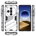 For OPPO Find X7 Ultra 5G Punk Armor 2 in 1 PC + TPU Phone Case with Holder(White)