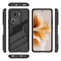 For OPPO Reno11 5G Global Punk Armor 2 in 1 PC + TPU Phone Case with Holder(Black)