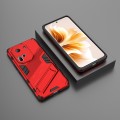 For OPPO Reno11 5G Global Punk Armor 2 in 1 PC + TPU Phone Case with Holder(Red)