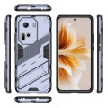For OPPO Reno11 5G Global Punk Armor 2 in 1 PC + TPU Phone Case with Holder(Grey)