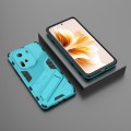 For OPPO Reno11 5G Global Punk Armor 2 in 1 PC + TPU Phone Case with Holder(Blue)