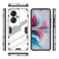 For OPPO Reno11 F 5G Global Punk Armor 2 in 1 PC + TPU Phone Case with Holder(White)