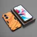 For OPPO Reno11 F 5G Global Punk Armor 2 in 1 PC + TPU Phone Case with Holder(Orange)