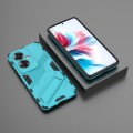 For OPPO Reno11 F 5G Global Punk Armor 2 in 1 PC + TPU Phone Case with Holder(Blue)