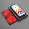 For OPPO A79 5G Global Punk Armor 2 in 1 PC + TPU Phone Case with Holder(Red)