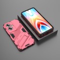 For OPPO A79 5G Global Punk Armor 2 in 1 PC + TPU Phone Case with Holder(Light Red)