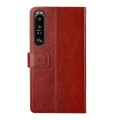 For Sony Xperia 1 VI Y-shaped Pattern Flip Leather Phone Case(Brown)