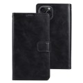 For iPhone 15 Pro Max GOOSPERY BLUE MOON Crazy Horse Texture Leather Phone Case(Black)