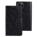 For iPhone 15 Pro GOOSPERY BLUE MOON Crazy Horse Texture Leather Phone Case(Black)