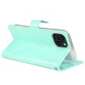 For iPhone 15 Plus GOOSPERY BLUE MOON Crazy Horse Texture Leather Phone Case(Mint Green)