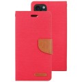 For iPhone 15 Pro GOOSPERY CANVAS DIARY Fabric Texture Flip Leather Phone Case(Red)