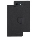 For iPhone 15 Pro GOOSPERY CANVAS DIARY Fabric Texture Flip Leather Phone Case(Black)
