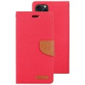 For iPhone 15 Plus GOOSPERY CANVAS DIARY Fabric Texture Flip Leather Phone Case(Red)