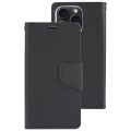 For iPhone 15 Pro Max GOOSPERY FANCY DIARY Cross Texture Leather Phone Case(Black)