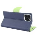 For iPhone 15 Pro Max GOOSPERY FANCY DIARY Cross Texture Leather Phone Case(Navy Blue)