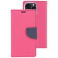 For iPhone 15 Pro Max GOOSPERY FANCY DIARY Cross Texture Leather Phone Case(Rose Red)