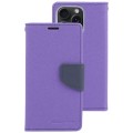 For iPhone 15 Pro Max GOOSPERY FANCY DIARY Cross Texture Leather Phone Case(Purple)