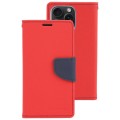 For iPhone 15 Pro GOOSPERY FANCY DIARY Cross Texture Leather Phone Case(Red)