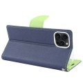 For iPhone 15 Pro GOOSPERY FANCY DIARY Cross Texture Leather Phone Case(Navy Blue)