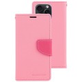 For iPhone 15 Pro GOOSPERY FANCY DIARY Cross Texture Leather Phone Case(Pink)