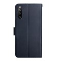 For Sony Xperia 10 VI Genuine Leather Fingerprint-proof Horizontal Flip Phone Case(Blue)