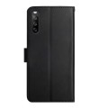 For Sony Xperia 10 VI Genuine Leather Fingerprint-proof Horizontal Flip Phone Case(Black)