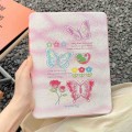 For iPad Pro 12.9 2022 / 2021 / 2020 Painted Magnetic Split Leather Tablet Case(Butterflies)