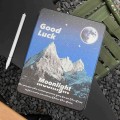 For iPad Pro 12.9 2022 / 2021 / 2020 Painted Magnetic Split Leather Tablet Case(Mountain Moon)