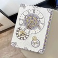 For iPad Pro 11 2022 / 2021 / 2020 Painted Magnetic Split Leather Tablet Case(Time Clock)