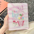 For iPad 10.2 2021 / 2020 / 10.5 Painted Magnetic Split Leather Tablet Case(Butterflies)