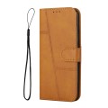 For Motorola Moto G Play 5G 2024/Moto G 5G 2024 Stitching Calf Texture Buckle Leather Phone Case(Yel