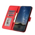 For iPhone 12 / 12 Pro Datura Flower Embossed Flip Leather Phone Case(Red)