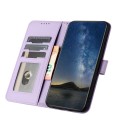 For iPhone 12 / 12 Pro Datura Flower Embossed Flip Leather Phone Case(Purple)