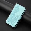 For Motorola Moto G Power 2023 Datura Flower Embossed Flip Leather Phone Case(Light blue)