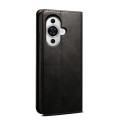 For Huawei nova 12 Oil Wax Crazy Horse Texture Leather Phone Case(Black)