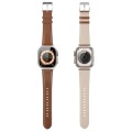 For Apple Watch 9 45mm DUX DUCIS YS Series Genuine Leather Watch Band(Brown)