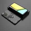 For Realme C67 4G Shockproof PC + TPU Holder Phone Case(Black)
