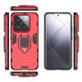 For Xiaomi 14 Pro Shockproof PC + TPU Holder Phone Case(Red)