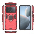 For Xiaomi Redmi K70E Shockproof PC + TPU Holder Phone Case(Red)